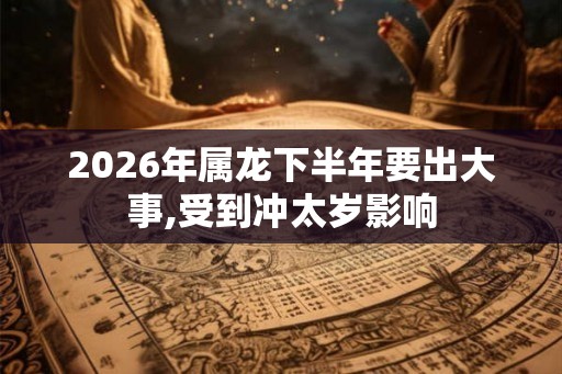 2026年属龙下半年要出大事,受到冲太岁影响