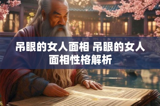 吊眼的女人面相 吊眼的女人面相性格解析