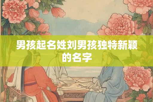 男孩起名姓刘男孩独特新颖的名字
