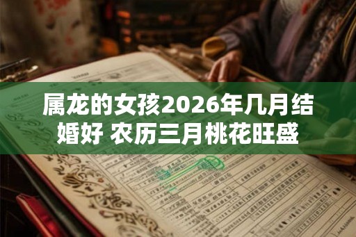 属龙的女孩2026年几月结婚好 农历三月桃花旺盛
