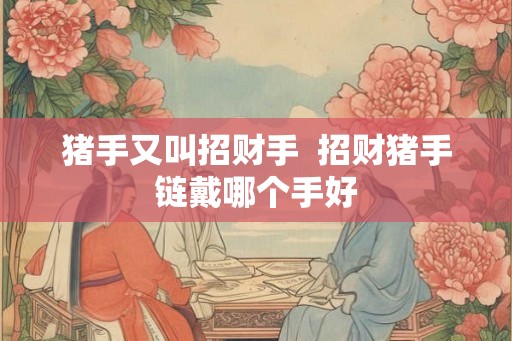 猪手又叫招财手  招财猪手链戴哪个手好