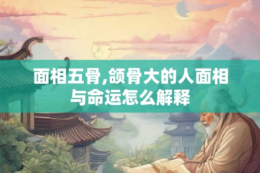 面相五骨,颌骨大的人面相与命运怎么解释 面相五骨,颌骨大的人面相与命运怎么解释