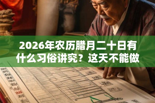 2026年农历腊月二十日有什么习俗讲究？这天不能做什么