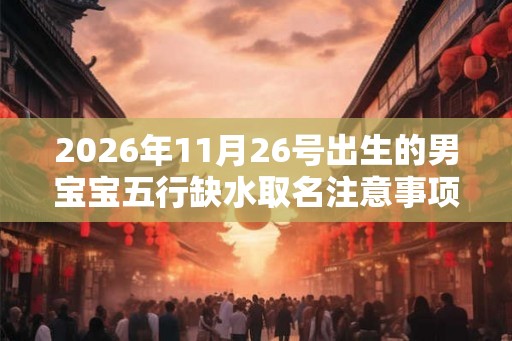 2026年11月26号出生的男宝宝五行缺水取名注意事项