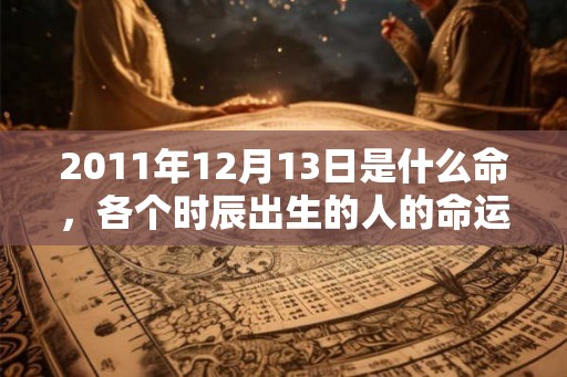 2011年12月13日是什么命，各个时辰出生的人的命运