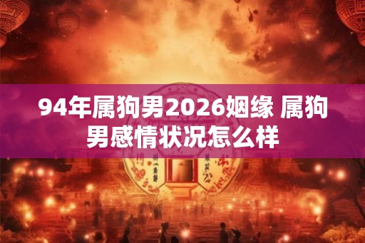 94年属狗男2026姻缘 属狗男感情状况怎么样