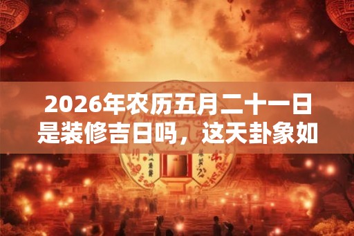 2026年农历五月二十一日是装修吉日吗，这天卦象如何？