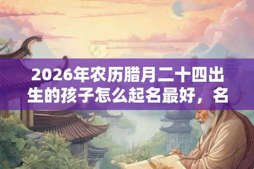 2026年农历腊月二十四出生的孩子怎么起名最好,名字大全 2026年农历腊月二十四出生的孩子怎么起名最好,名字大全