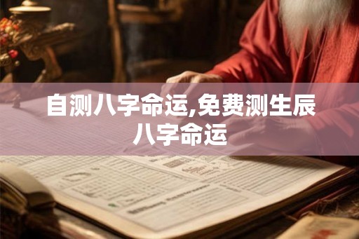 自测八字命运,免费测生辰八字命运