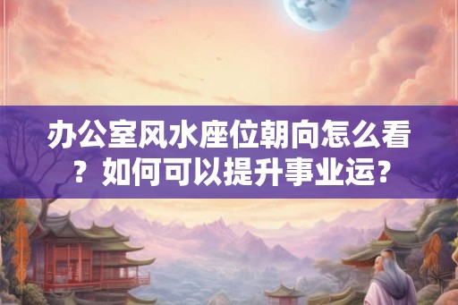办公室风水座位朝向怎么看？如何可以提升事业运？