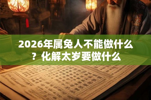 2026年属兔人不能做什么？化解太岁要做什么