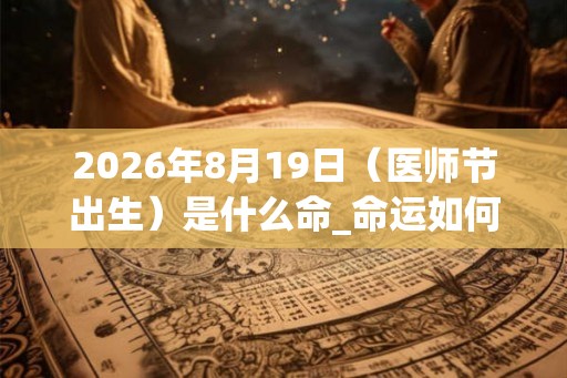 2026年8月19日（医师节出生）是什么命_命运如何