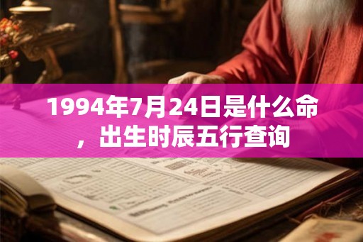 1994年7月24日是什么命,出生时辰五行查询 1994年7月24日是什么命,出生时辰五行查询