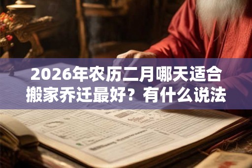 2026年农历二月哪天适合搬家乔迁最好？有什么说法？