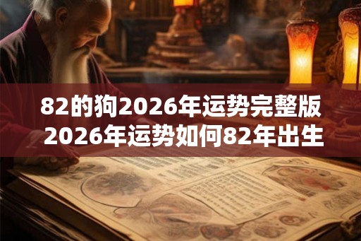 82的狗2026年运势完整版 2026年运势如何82年出生的狗狗详细解析
