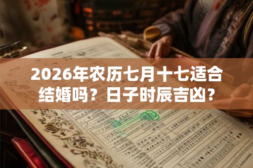 2026年农历七月十七适合结婚吗？日子时辰吉凶？