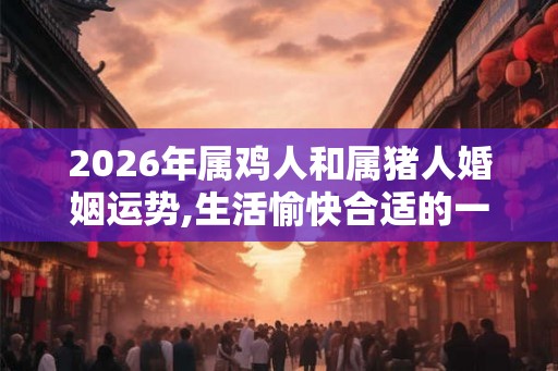 2026年属鸡人和属猪人婚姻运势,生活愉快合适的一对