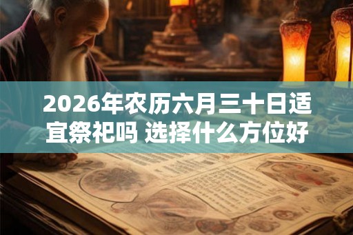 2026年农历六月三十日适宜祭祀吗 选择什么方位好