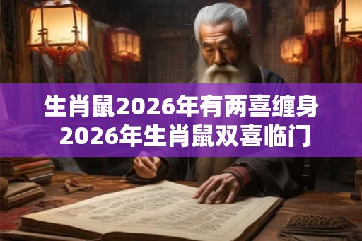生肖鼠2026年有两喜缠身 2026年生肖鼠双喜临门