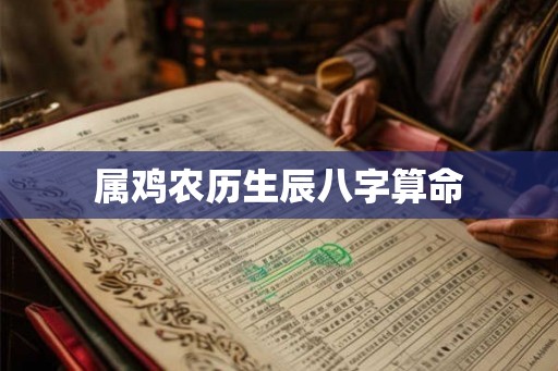 属鸡农历生辰八字算命 属鸡农历生辰八字算命