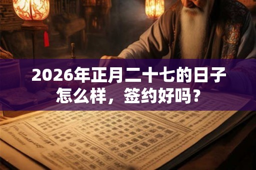 2026年正月二十七的日子怎么样，签约好吗？
