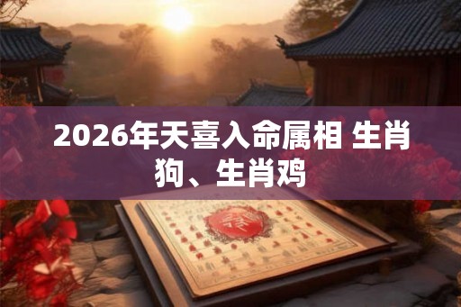 2026年天喜入命属相 生肖狗、生肖鸡