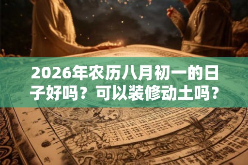 2026年农历八月初一的日子好吗？可以装修动土吗？