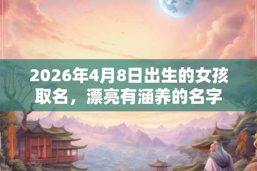 2026年4月8日出生的女孩取名，漂亮有涵养的名字