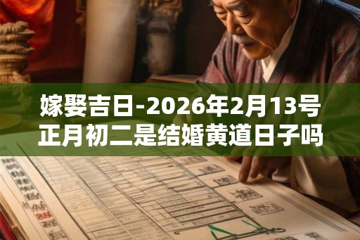 嫁娶吉日-2026年2月13号正月初二是结婚黄道日子吗