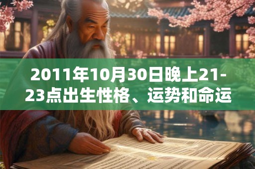 2011年10月30日晚上21-23点出生性格、运势和命运 2011年10月30日晚上21-23点出生性格、运势和命运