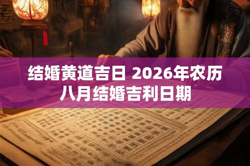 结婚黄道吉日 2026年农历八月结婚吉利日期