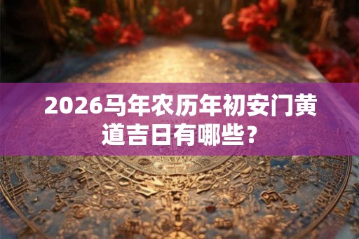 2026马年农历年初安门黄道吉日有哪些？