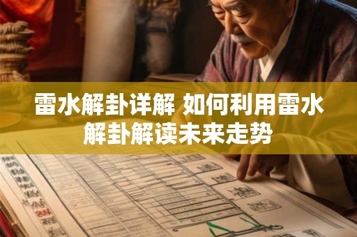 雷水解卦详解 如何利用雷水解卦解读未来走势