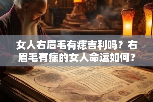 女人右眉毛有痣吉利吗?右眉毛有痣的女人命运如何? 女人右眉毛有痣吉利吗?右眉毛有痣的女人命运如何?