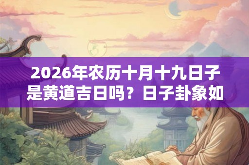 2026年农历十月十九日子是黄道吉日吗？日子卦象如何？