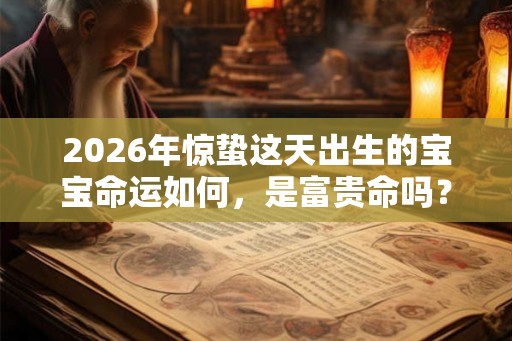 2026年惊蛰这天出生的宝宝命运如何，是富贵命吗？