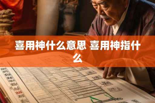 喜用神什么意思 喜用神指什么