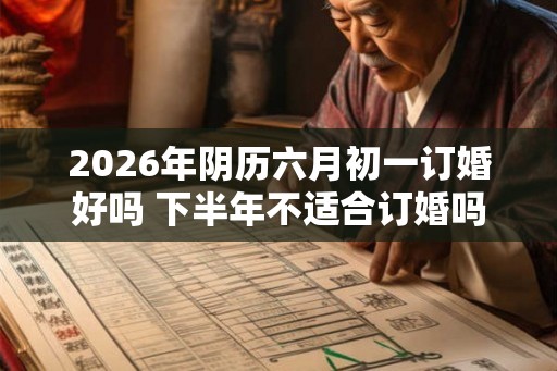 2026年阴历六月初一订婚好吗 下半年不适合订婚吗