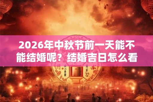 2026年中秋节前一天能不能结婚呢?结婚吉日怎么看? 2026年中秋节前一天能不能结婚呢?结婚吉日怎么看?