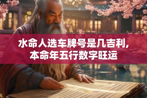 水命人选车牌号是几吉利,本命年五行数字旺运