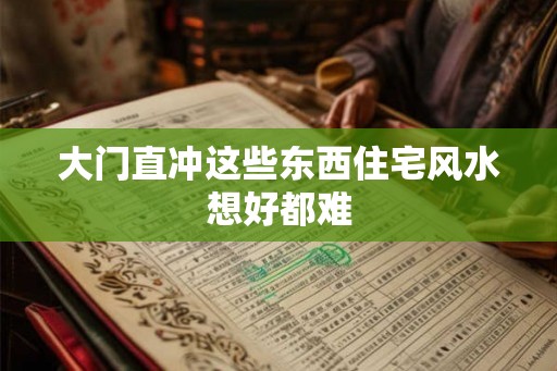 大门直冲这些东西住宅风水想好都难 大门直冲这些东西住宅风水想好都难