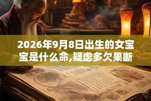 2026年9月8日出生的女宝宝是什么命,疑虑多欠果断