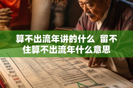 算不出流年讲的什么  留不住算不出流年什么意思