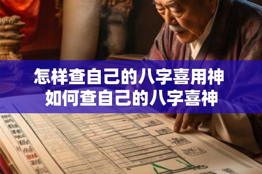 怎样查自己的八字喜用神 如何查自己的八字喜神