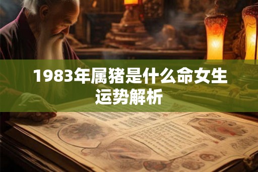 1983年属猪是什么命女生运势解析