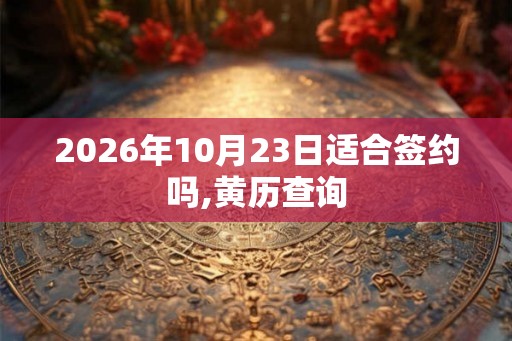2026年10月23日适合签约吗,黄历查询