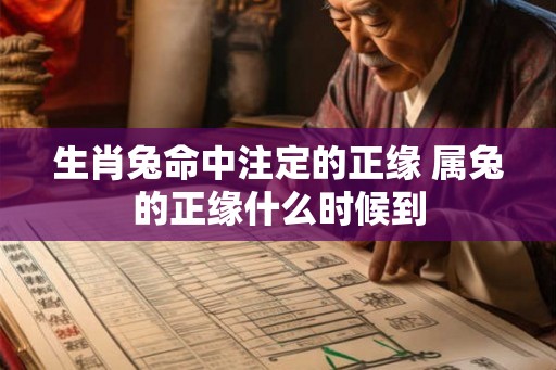生肖兔命中注定的正缘 属兔的正缘什么时候到