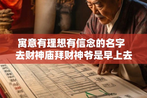 寓意有理想有信念的名字  去财神庙拜财神爷是早上去还是下午去