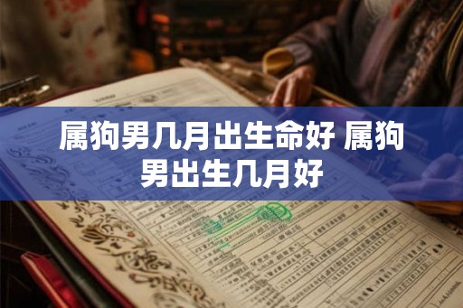 属狗男几月出生命好 属狗男出生几月好