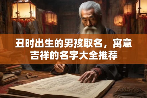 丑时出生的男孩取名，寓意吉祥的名字大全推荐